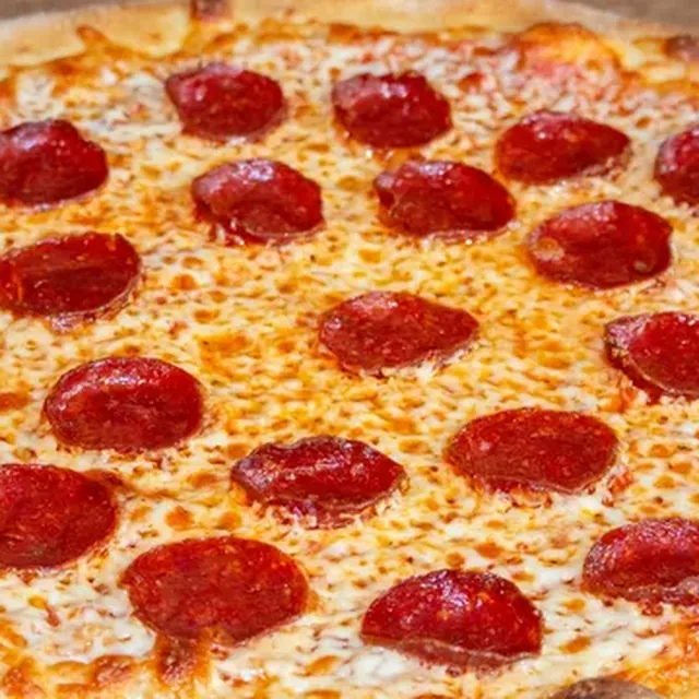 An all-beef pepperoni pizza from Zalat Pizza